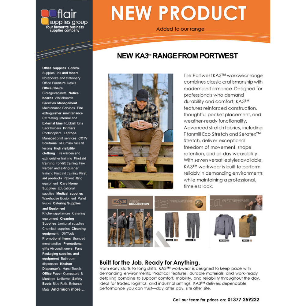 NEW KA3 RANGE FROM PORTWEST